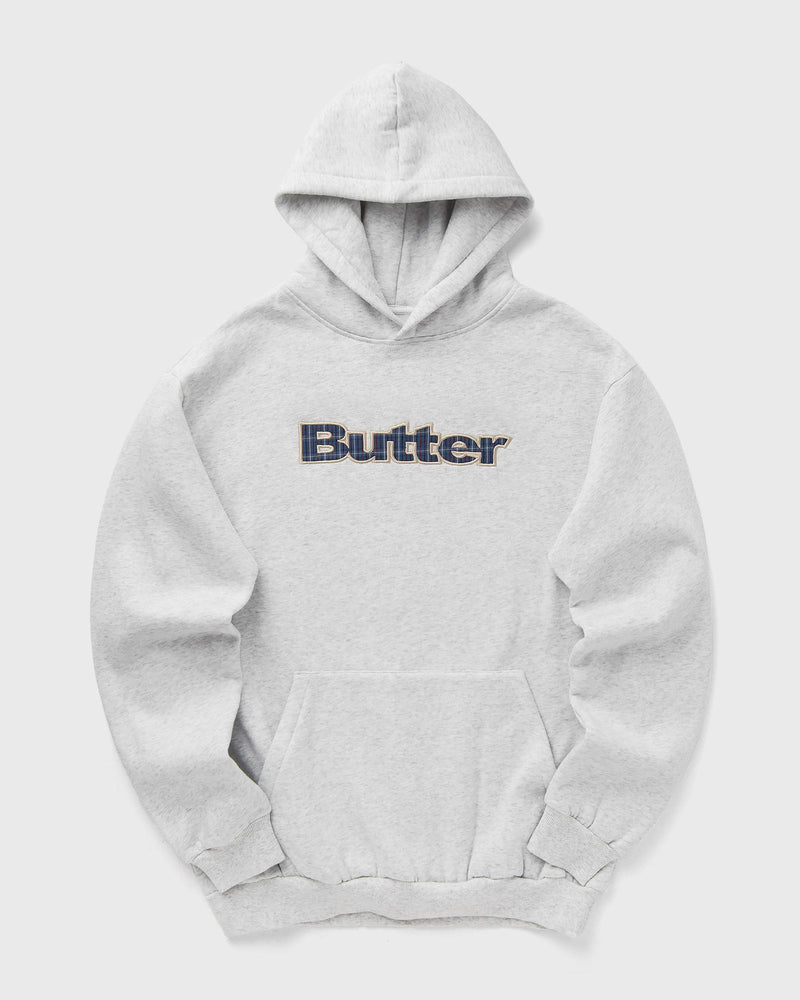 Butter Goods Plaid Logo Applique Pullover Hood Grey
