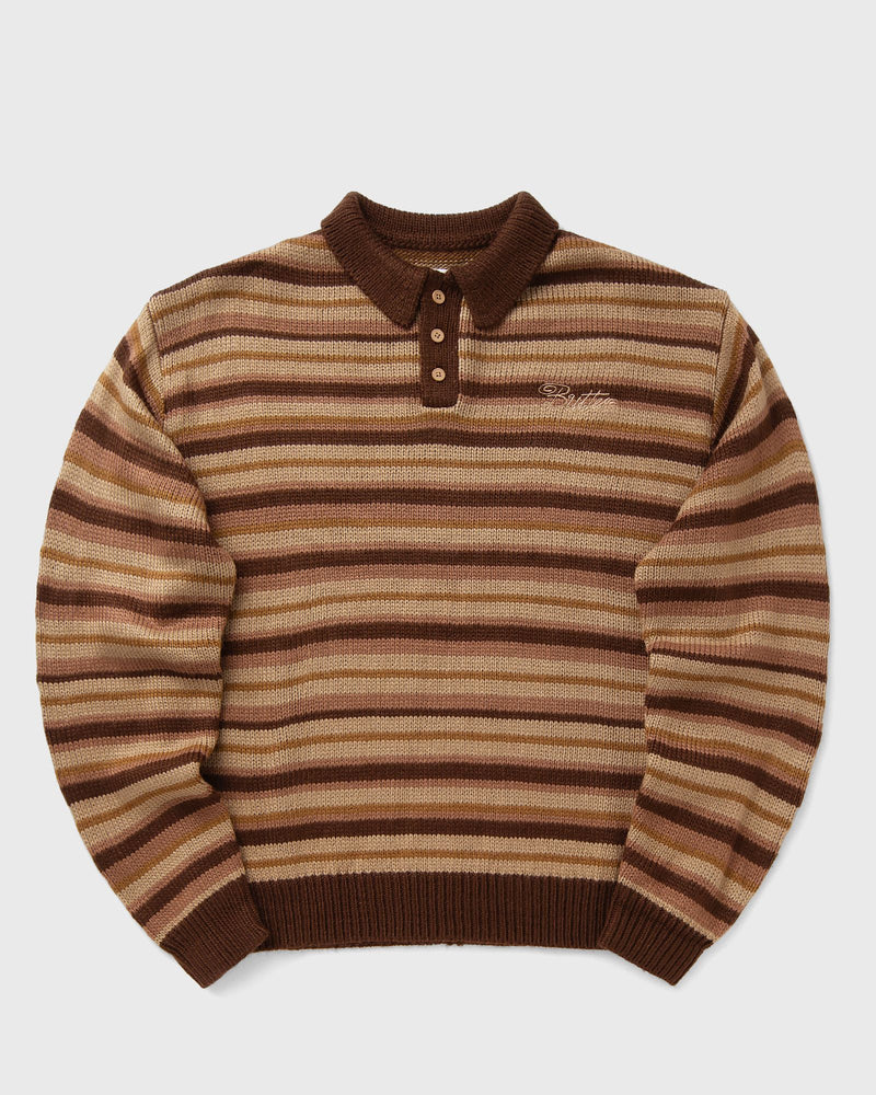 Butter Goods Ombre Stripe Knit Sweater Brown