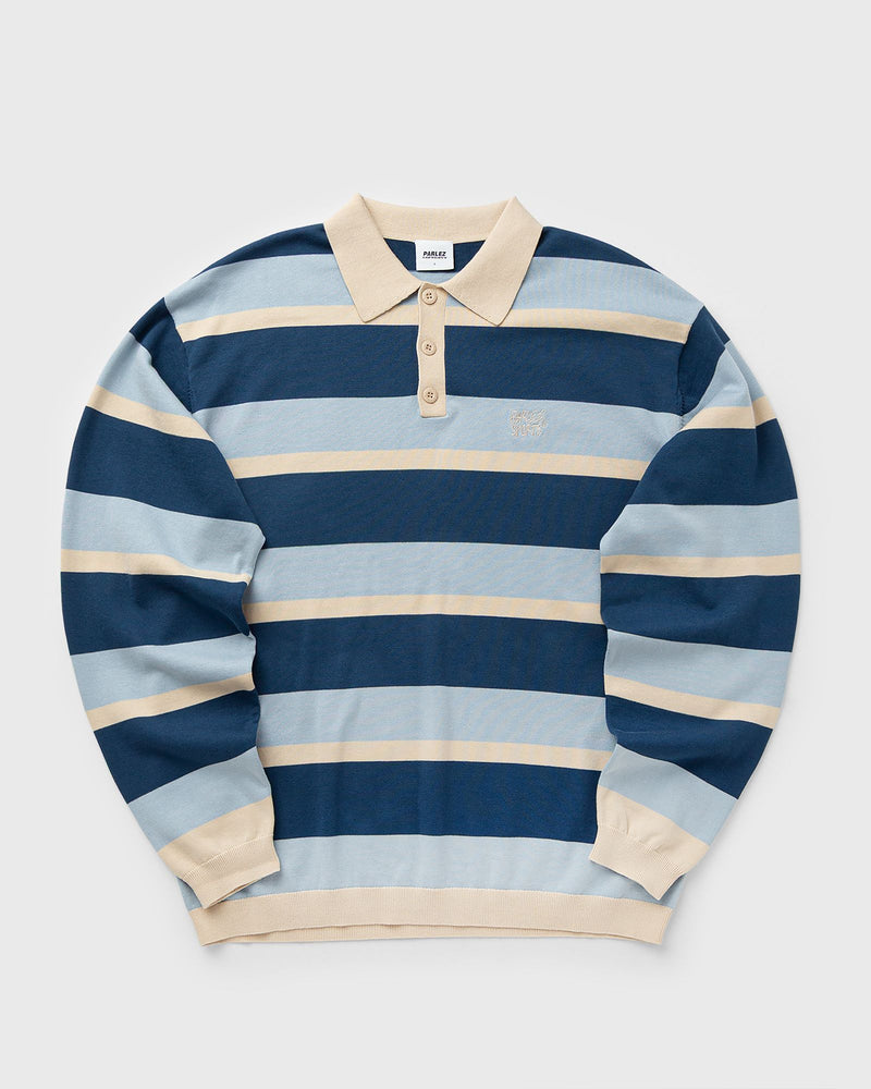 Parlez Pipe Longsleeve Polo Knit Blue|beige