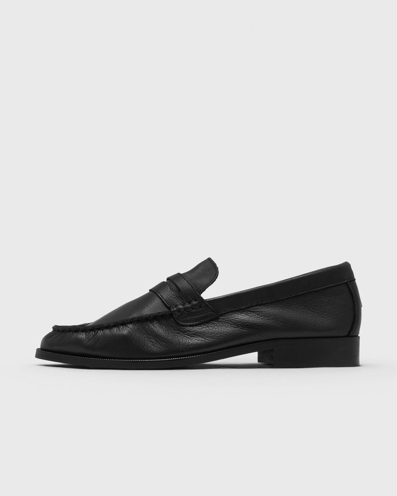 Duke & Dexter Ezra Pebble Pleated Penny Loafer Black