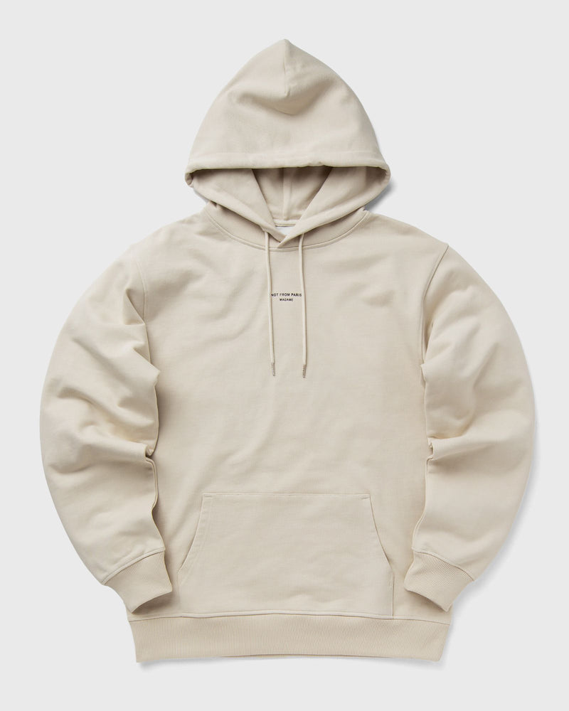 Drôle de Monsieur le Hoodie Slogan Poche Classique Beige