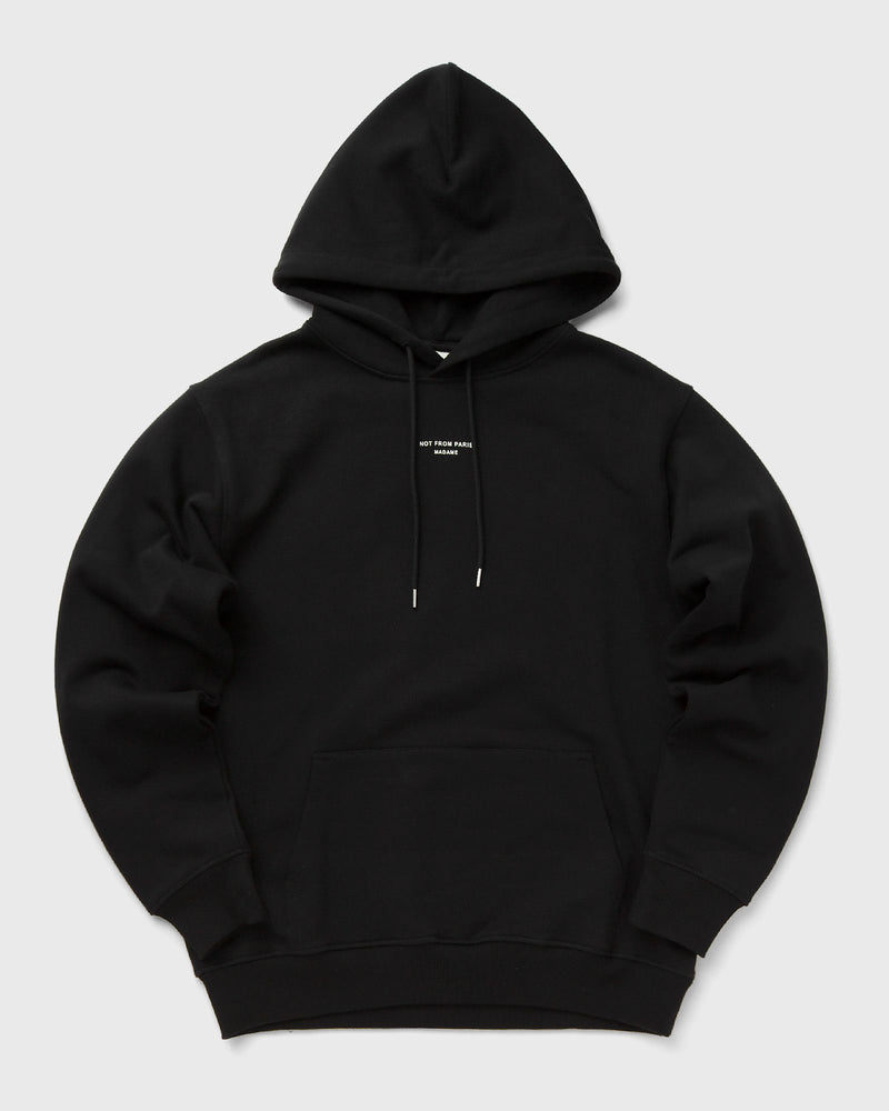 Drôle de Monsieur le Hoodie Slogan Poche Classique Black