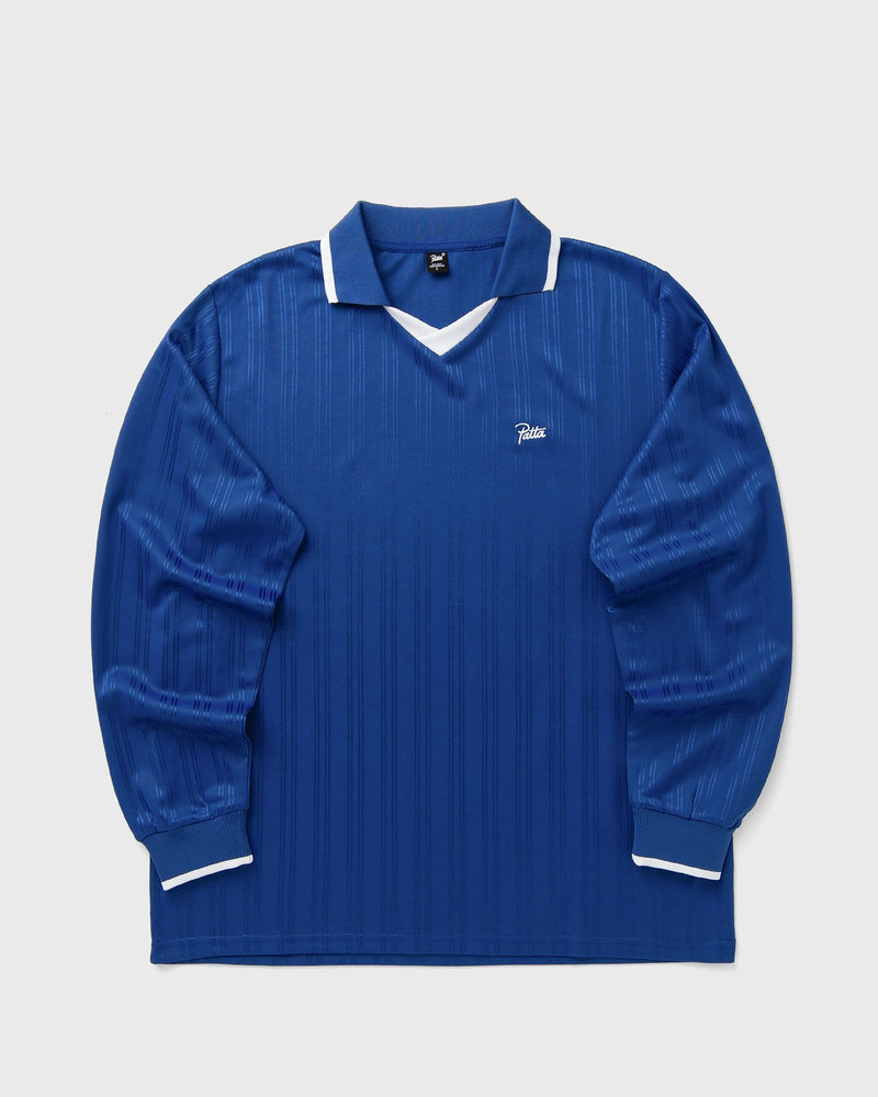 Patta Jacquard Striped Long Sleeve Jersey Blue