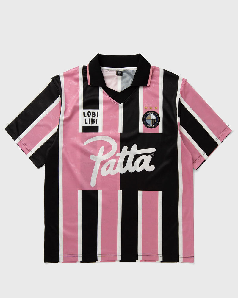 Patta Stripe Football Jersey Black|pink