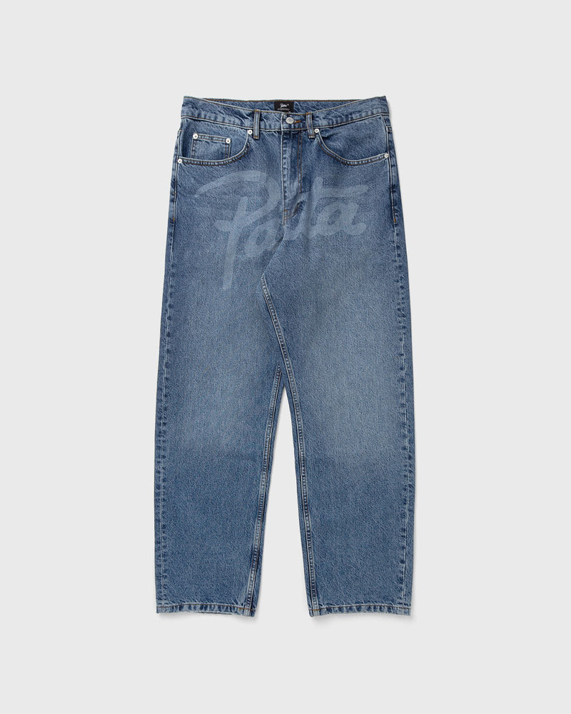 Patta Laserprint Whiskers Denim Pants Blue
