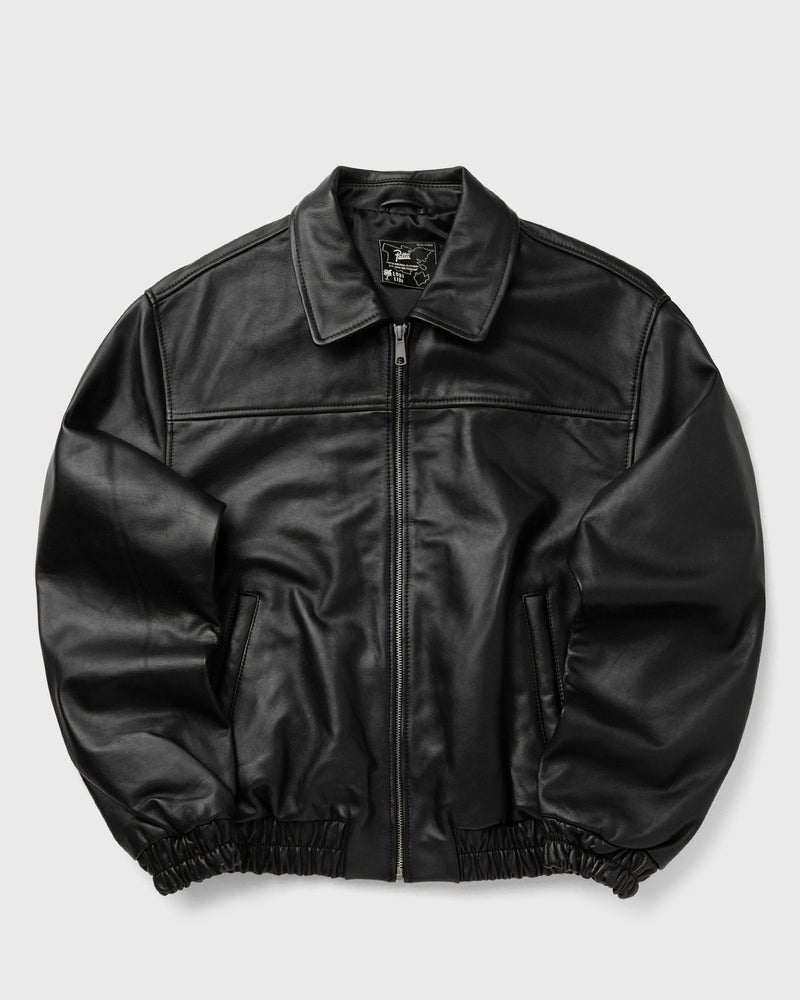 Patta Leather Bomber Jacket Black
