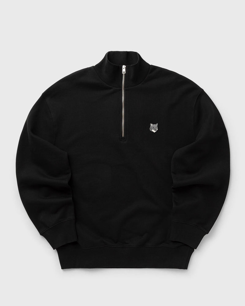 Maison Kitsune Fox Head Comfort Half Zip Sweatshirt White