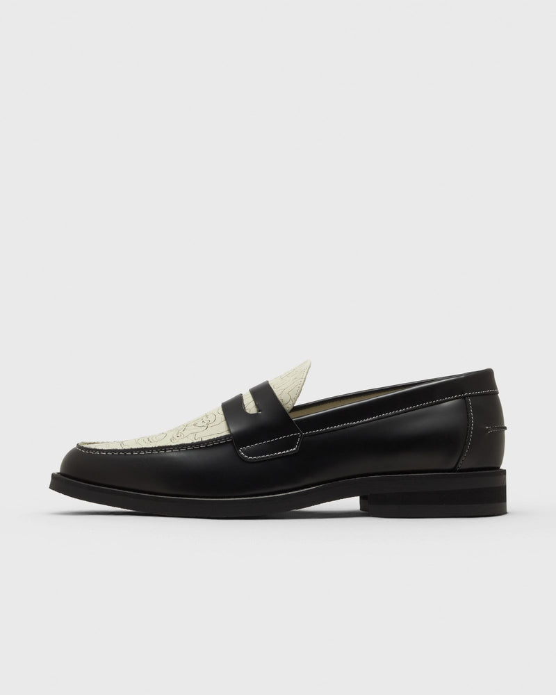 Duke & Dexter Wilde Ny Cafe Penny Loafer Black|white