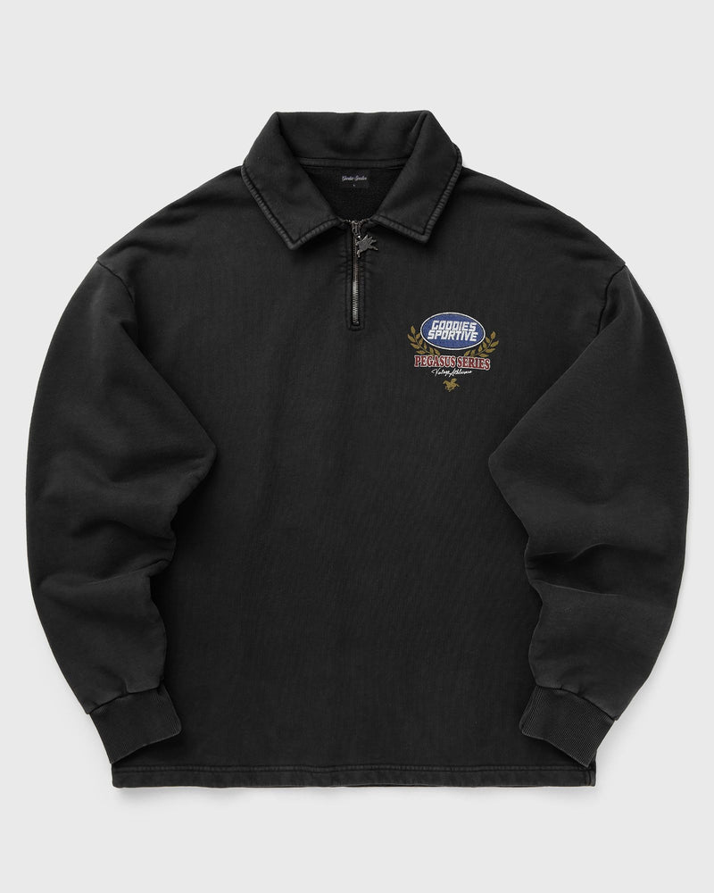Goodies Sportive Prem. Washed Fadeout Halfzipper Black