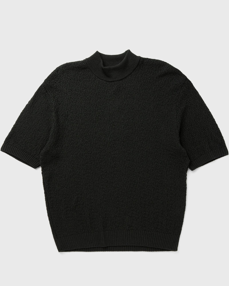 Needles S/S Mock Neck Sweater - Merino Wool Knit Green