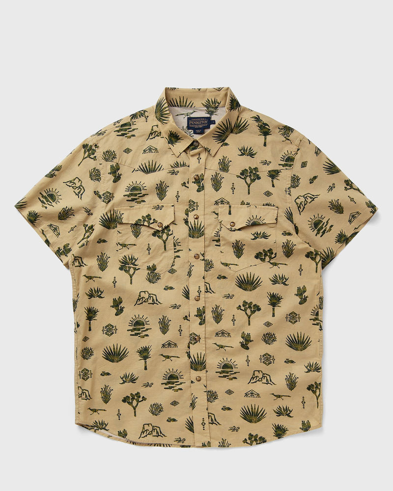 Pendleton Laramie Shirt Ss Yuca Valley Tan Gold