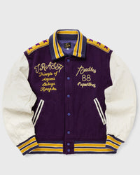 Needles Lettered Jacket - Wool Melton Multi|purple