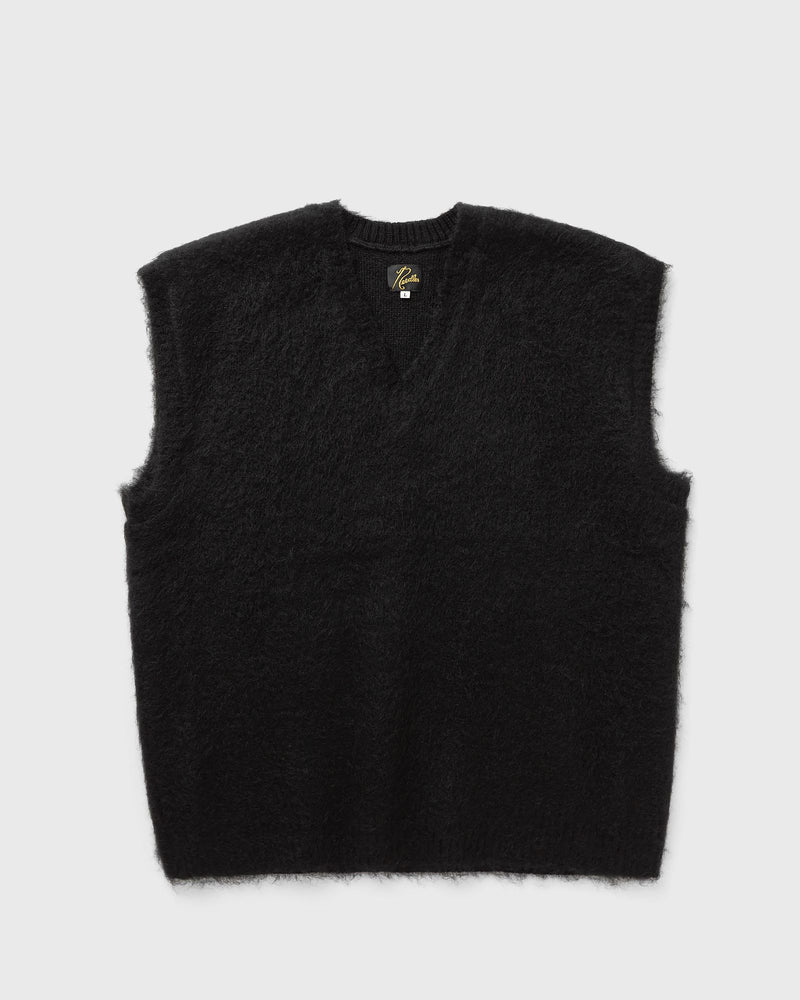 Needles Mohair Knit Vest - Solid Black