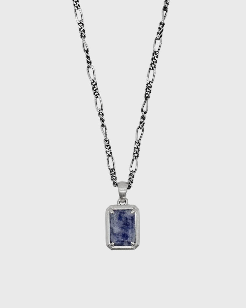 Serge Denimes Silver Blue Jasper Necklace