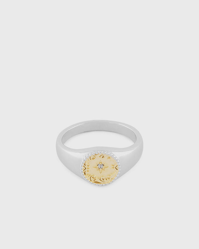 Serge Denimes Silver Sundown Ring