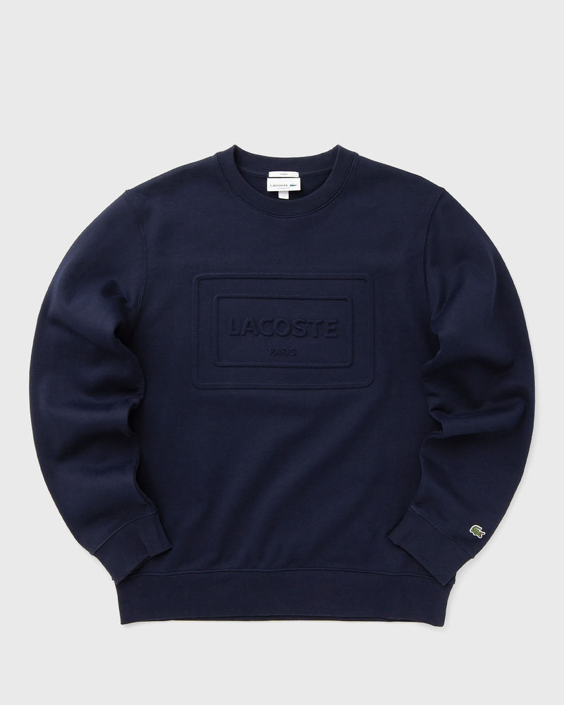 Lacoste Embossed Fleece Sweatshirt Blue
