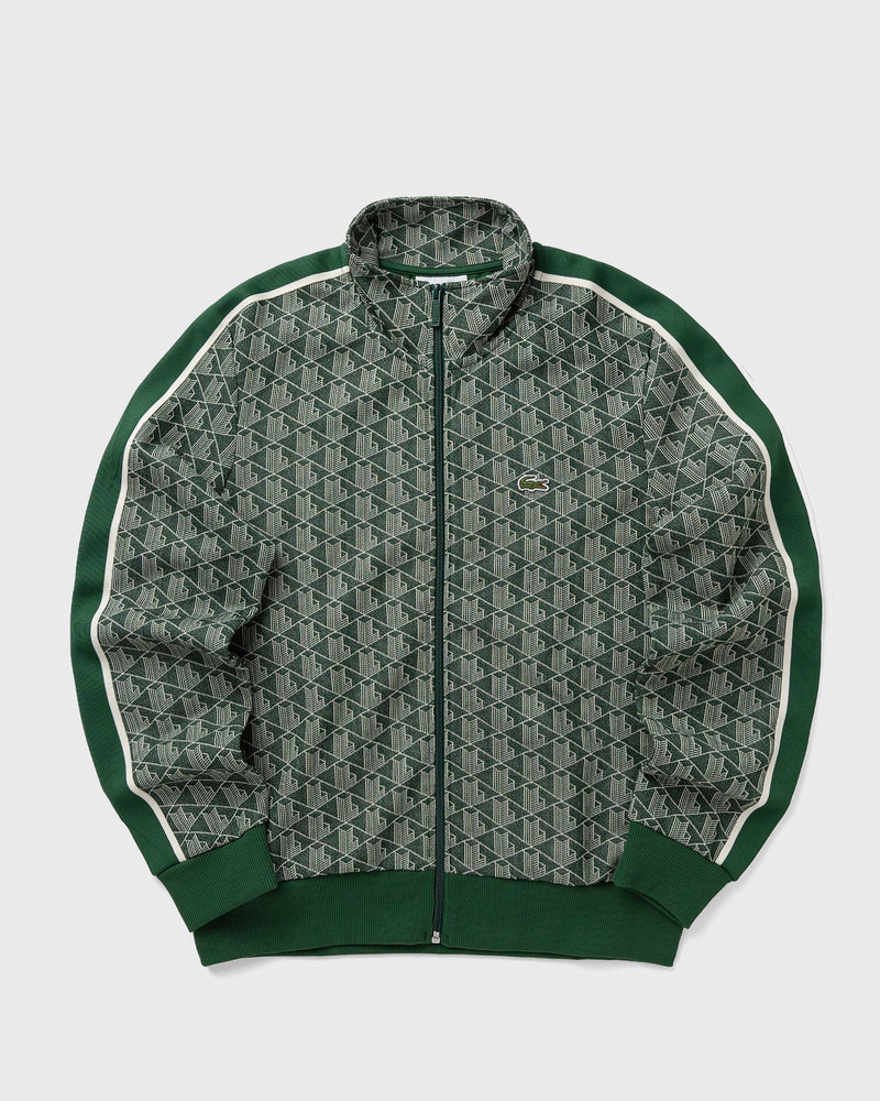 Lacoste Paris Zip-Up Jacquard Track Jacket Green