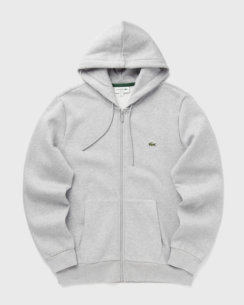 Lacoste Zip-Up Fleece Hoodie Grey