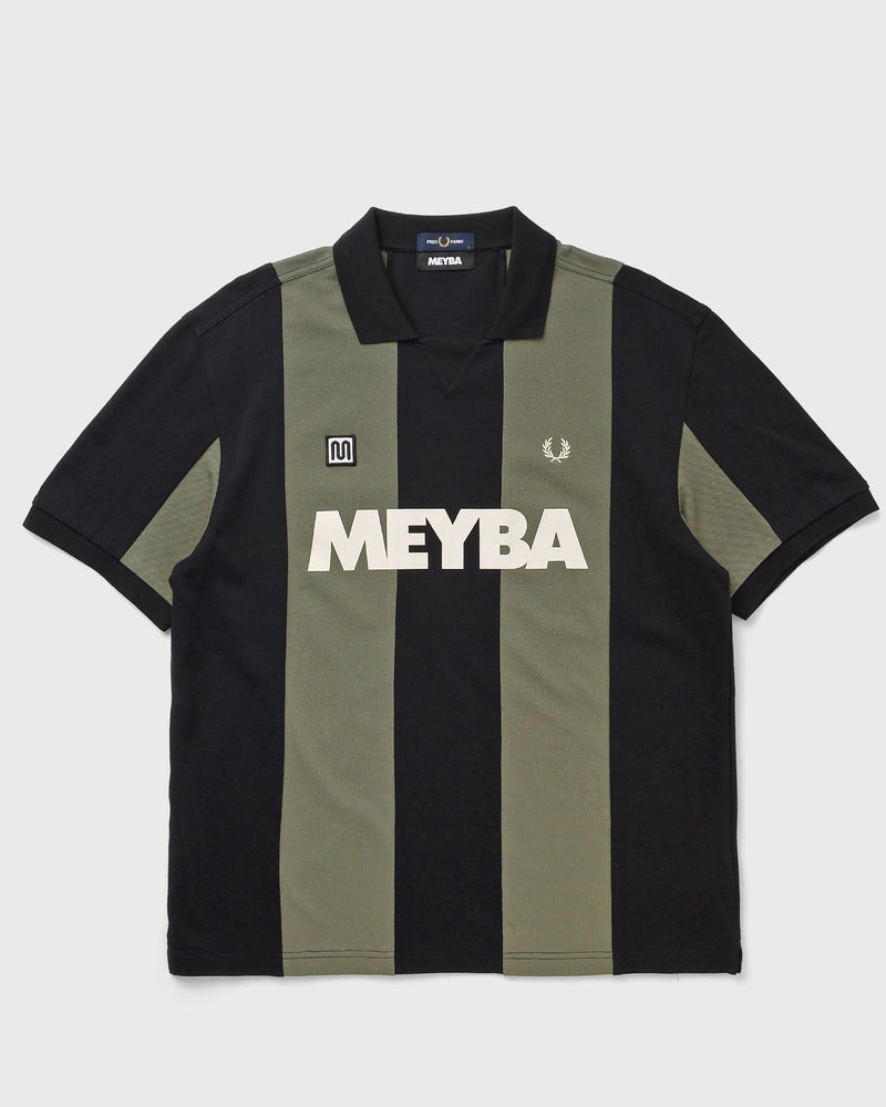 Fred Perry Meyba Cut and Sew Polo Shirt Black|green