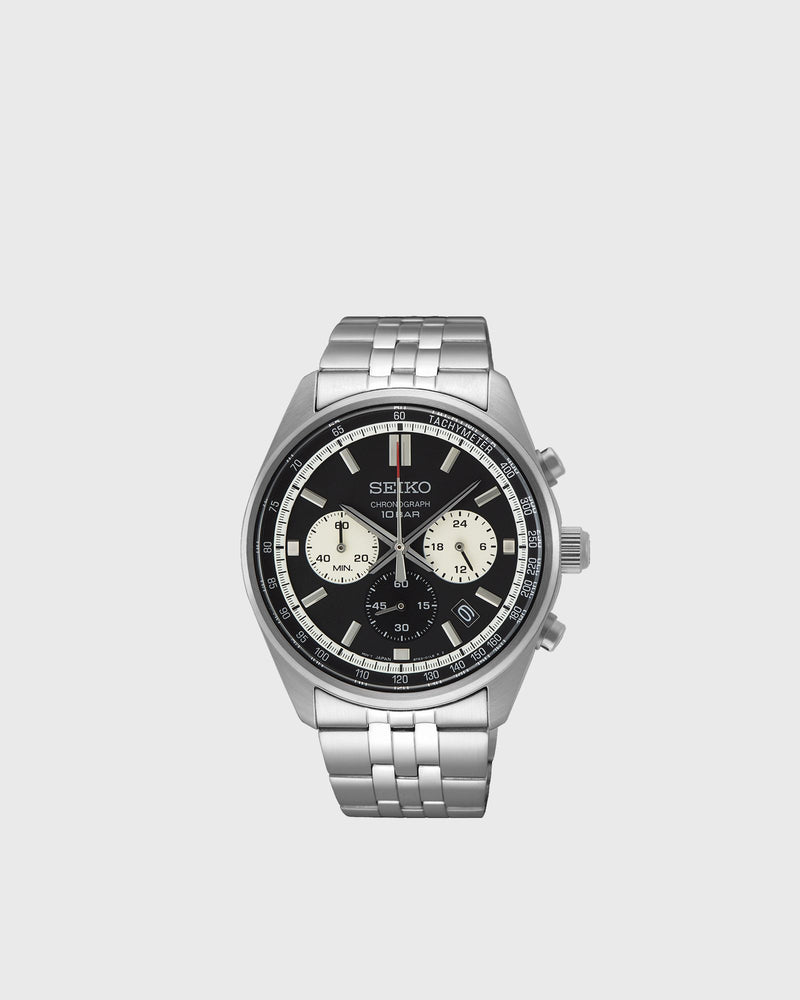 Seiko Chronograph Zb Schwarz Black|silver