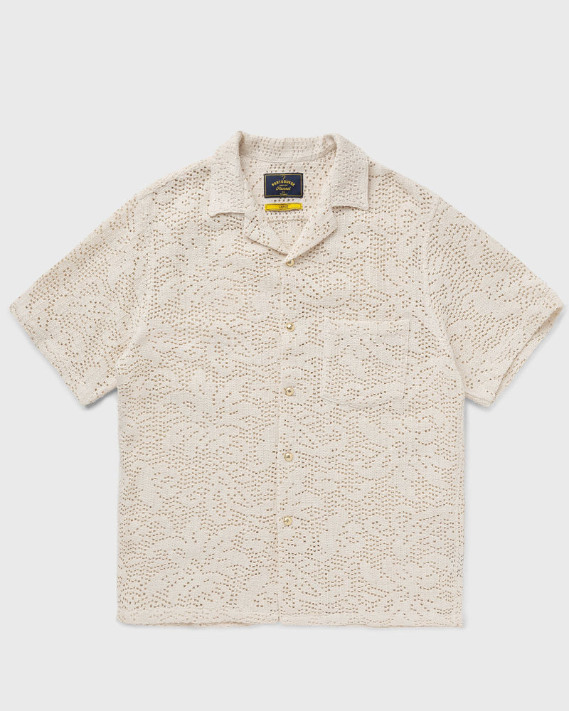 Portuguese Flannel Abstract Croché Beige
