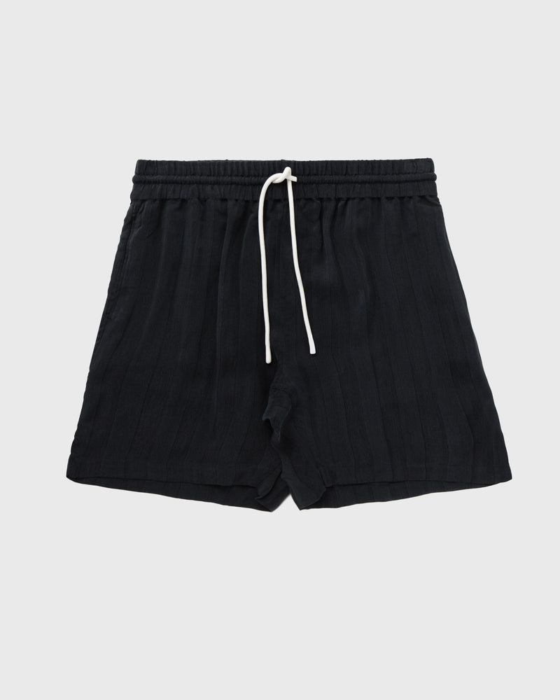 Portuguese Flannel Cupro Shorts Black