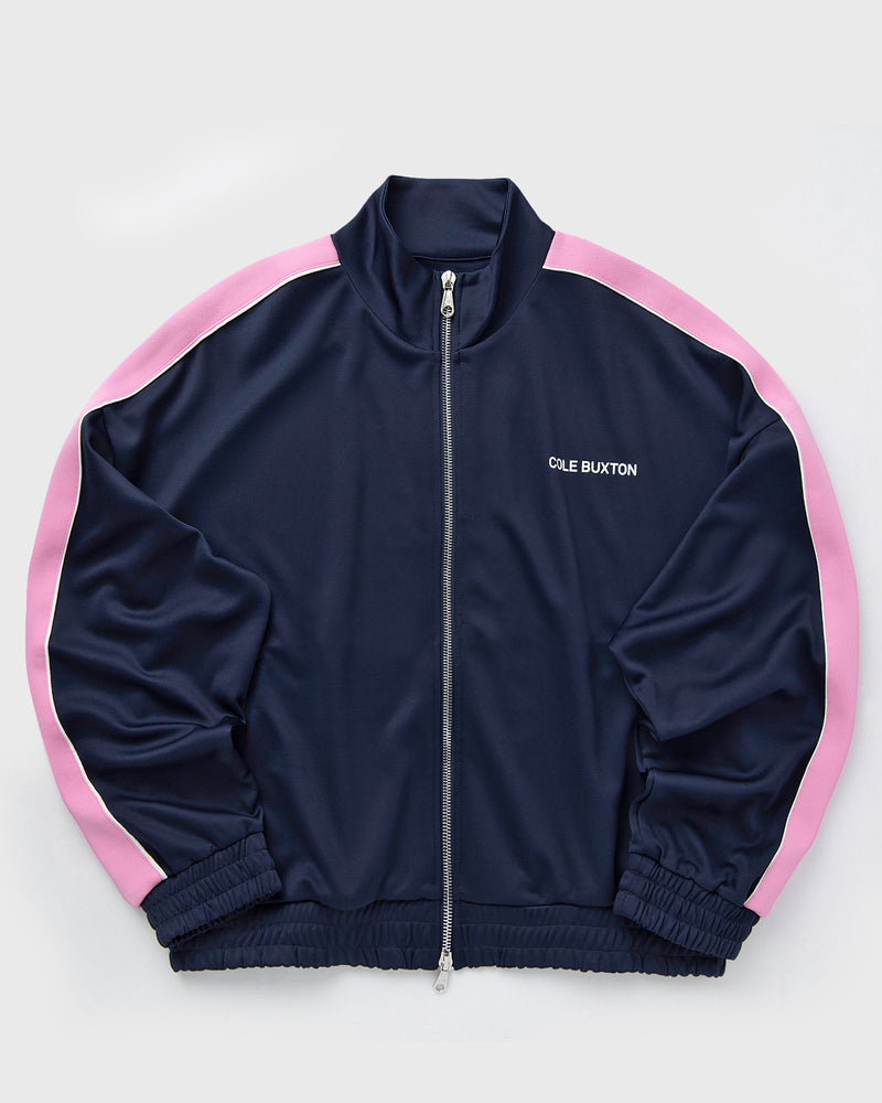 Cole Buxton Contrast Tape Track Jacket Blue