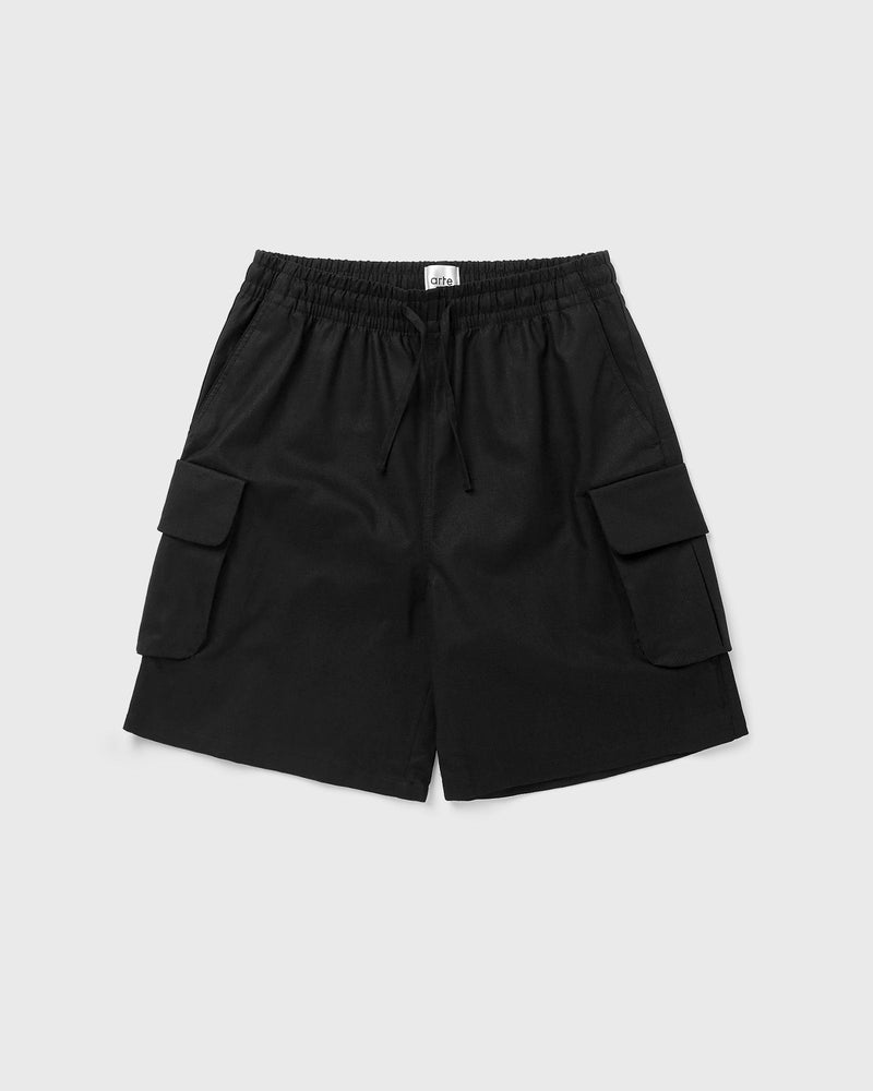 Arte Antwerp Linen Cargo Shorts Black