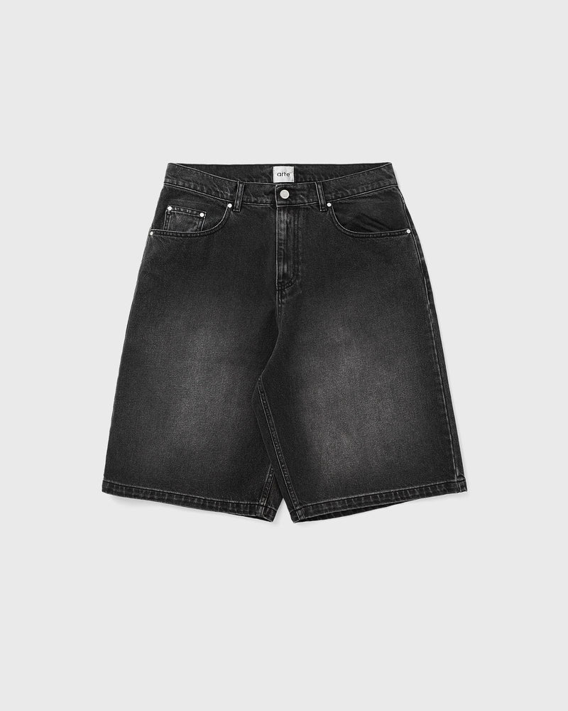 Arte Antwerp Round Pocket Denim Short Black