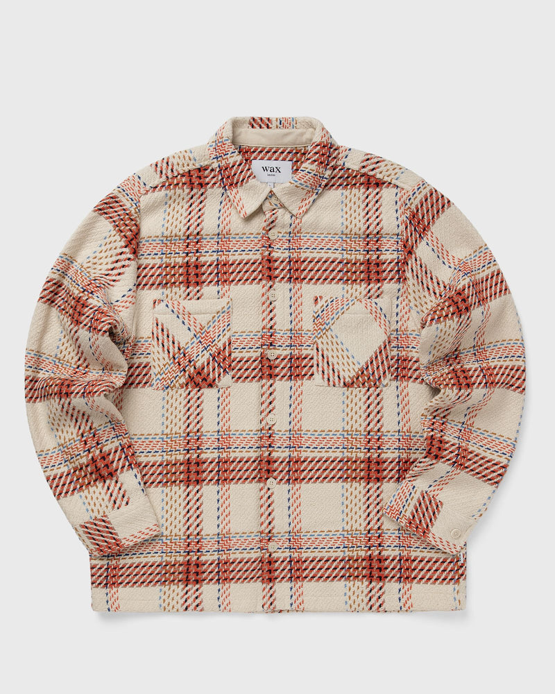 Wax London Whiting Overshirt Plaid Weave Red|beige