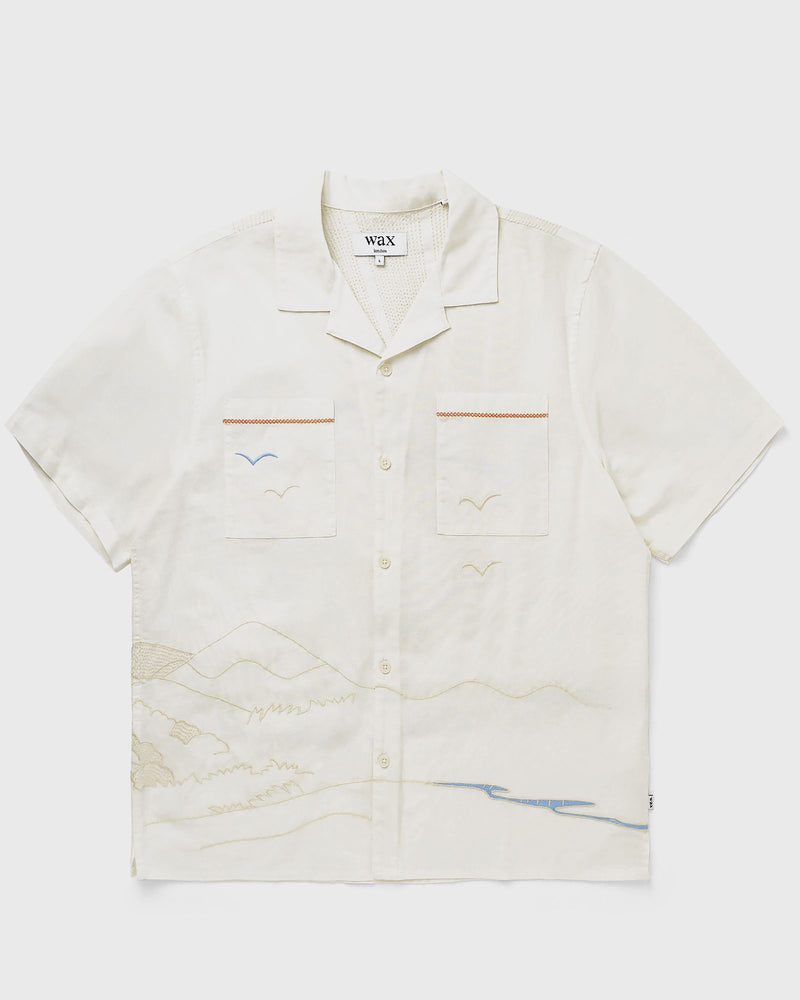 Wax London Didcot Ss Shirt Summer Back Applique White