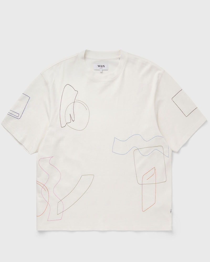 Wax London Milton Ss Tee Cotton Shapes Emb White