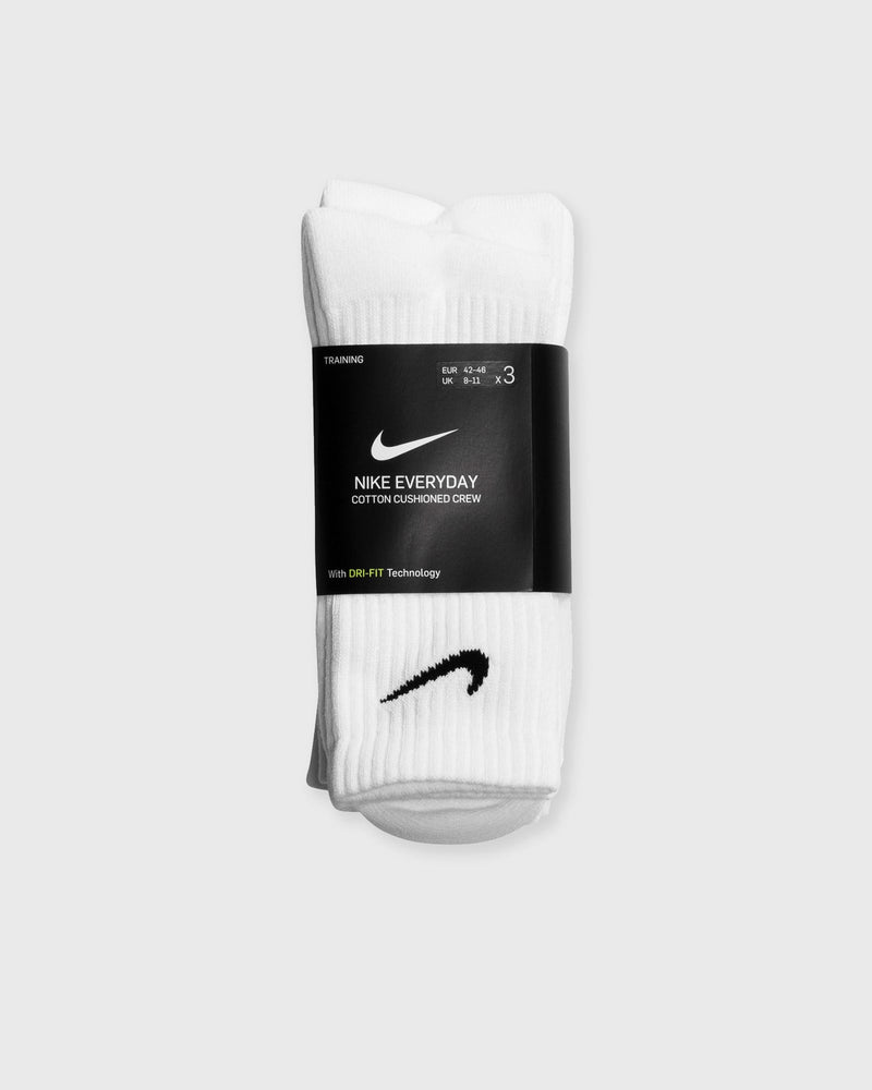 Nike Everyday Cushioned Training Crew Socks (3 Pairs) White