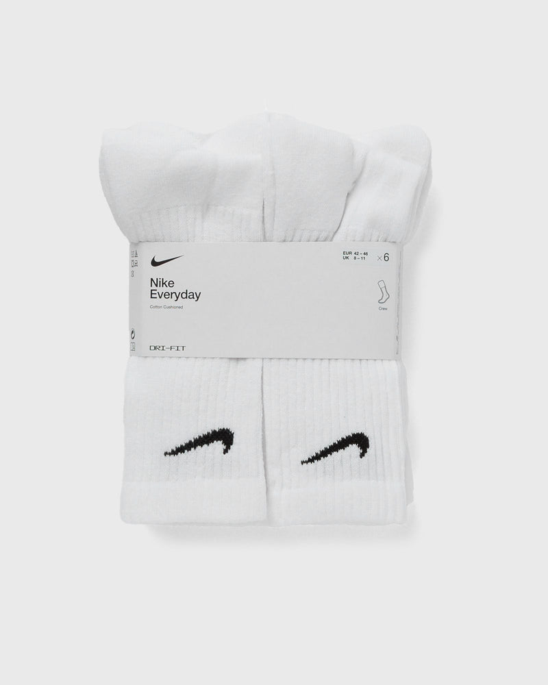 Nike Everyday Cushioned Training Crew Socks (6 Pairs) White