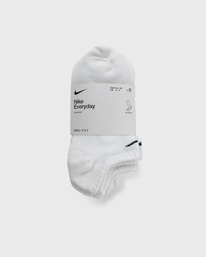 Nike Everyday Lightweight Training No-Show Socks (6 Pairs) White
