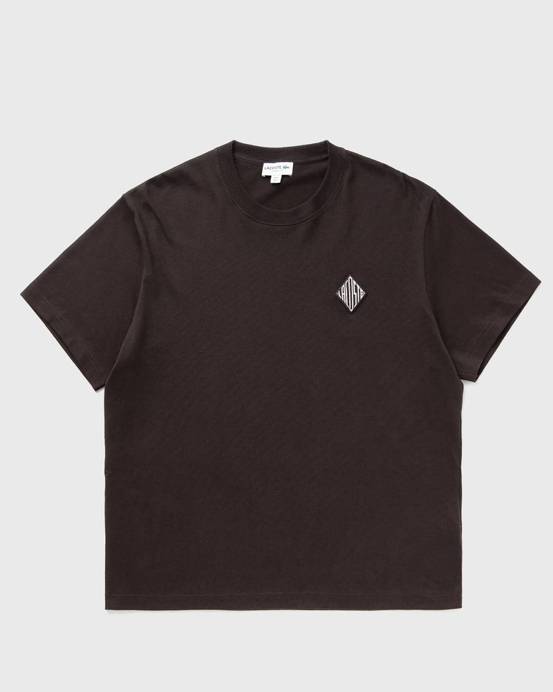 Lacoste Classic Fit Heavy Badge Accent Tee Brown