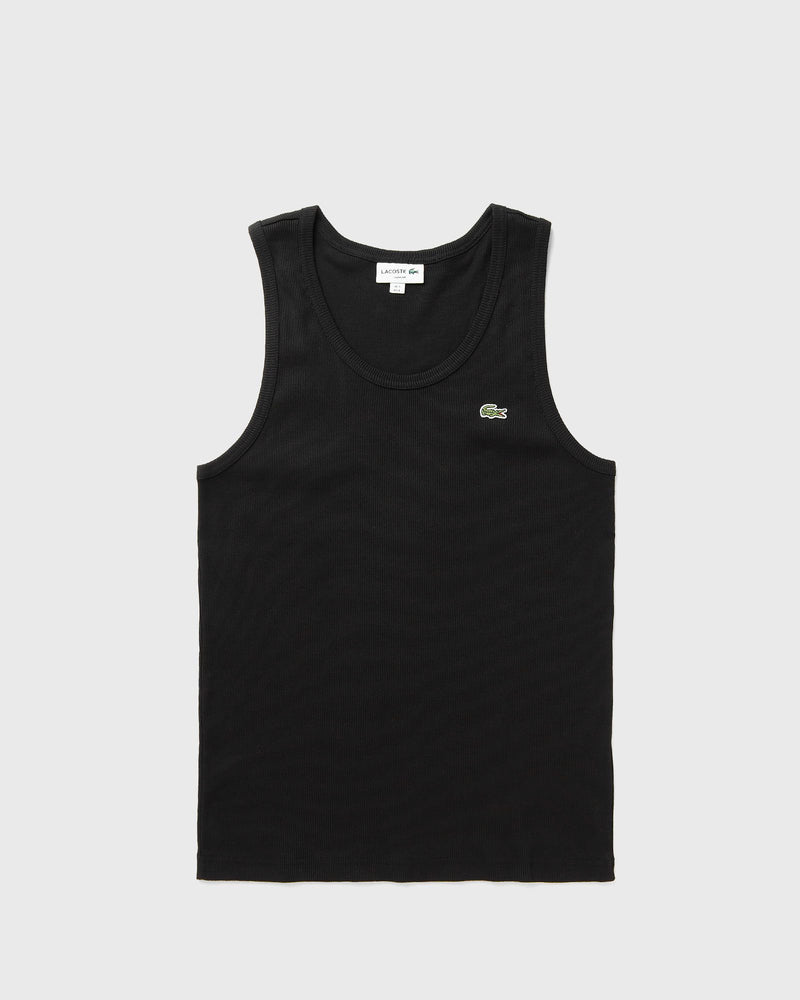 Lacoste Slim Fit Ribbed Cotton Tank Top Black
