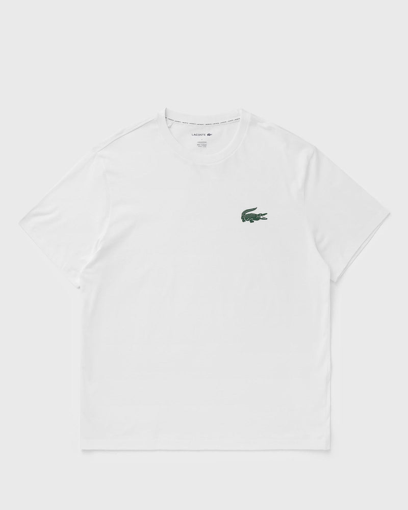 Lacoste Crocodile Print Cotton Loungewear Tee White
