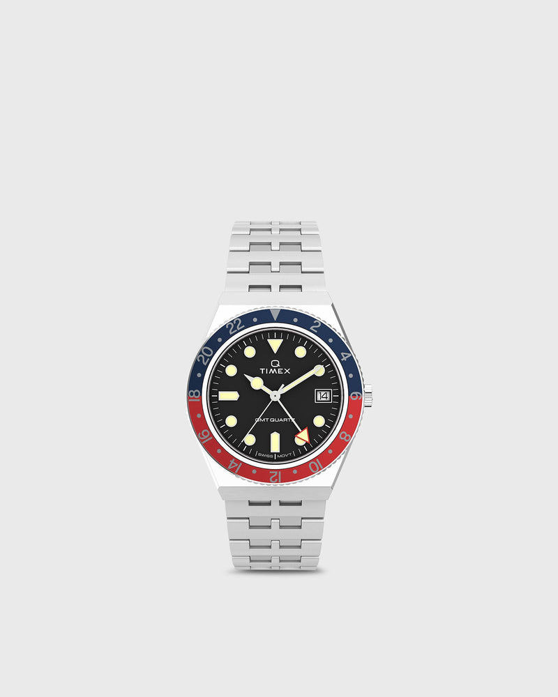 Timex Q Timex Gmt Silver