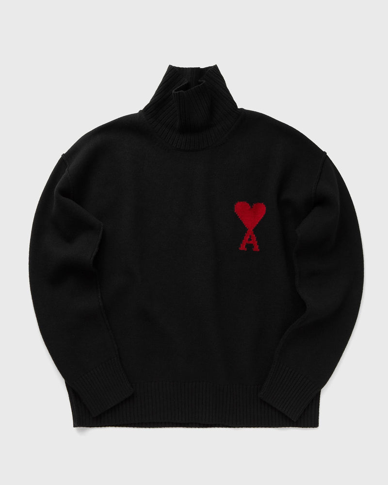 AMI Paris AMI de Coeur Funnel Neck Sweater Black