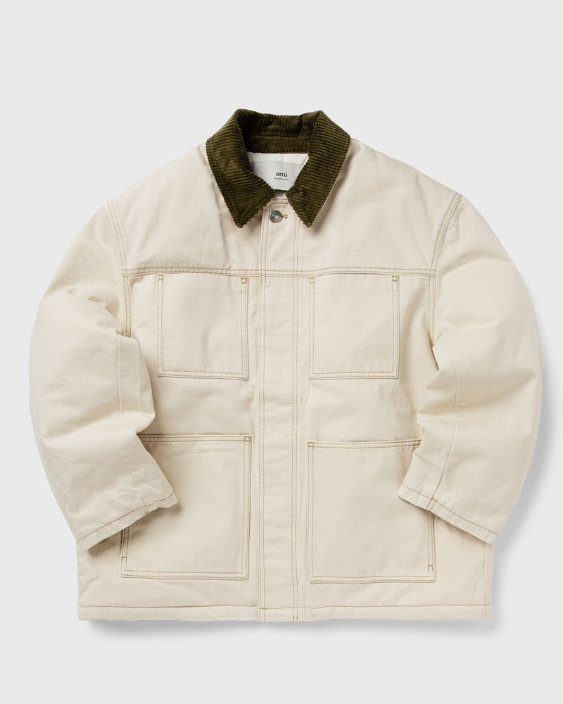 AMI Paris Padded Worker Jacket Beige