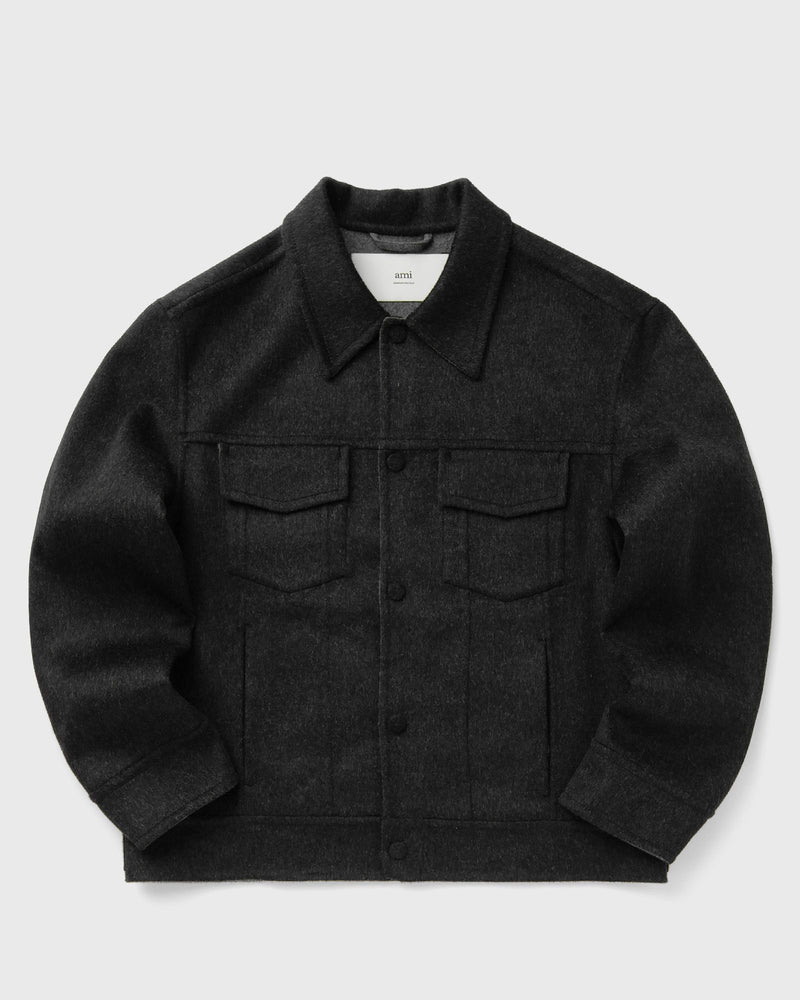 AMI Paris Trucker Jacket Grey