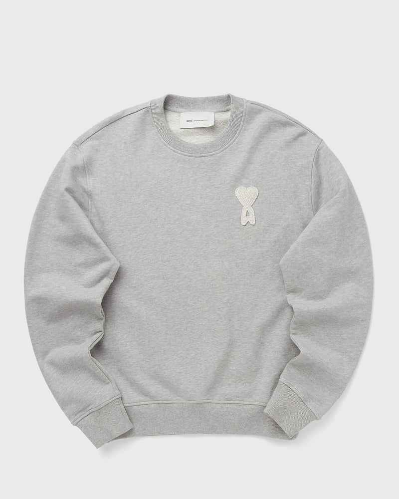 AMI Paris Crewneck Classic Fit with AMI de Coeur Grey