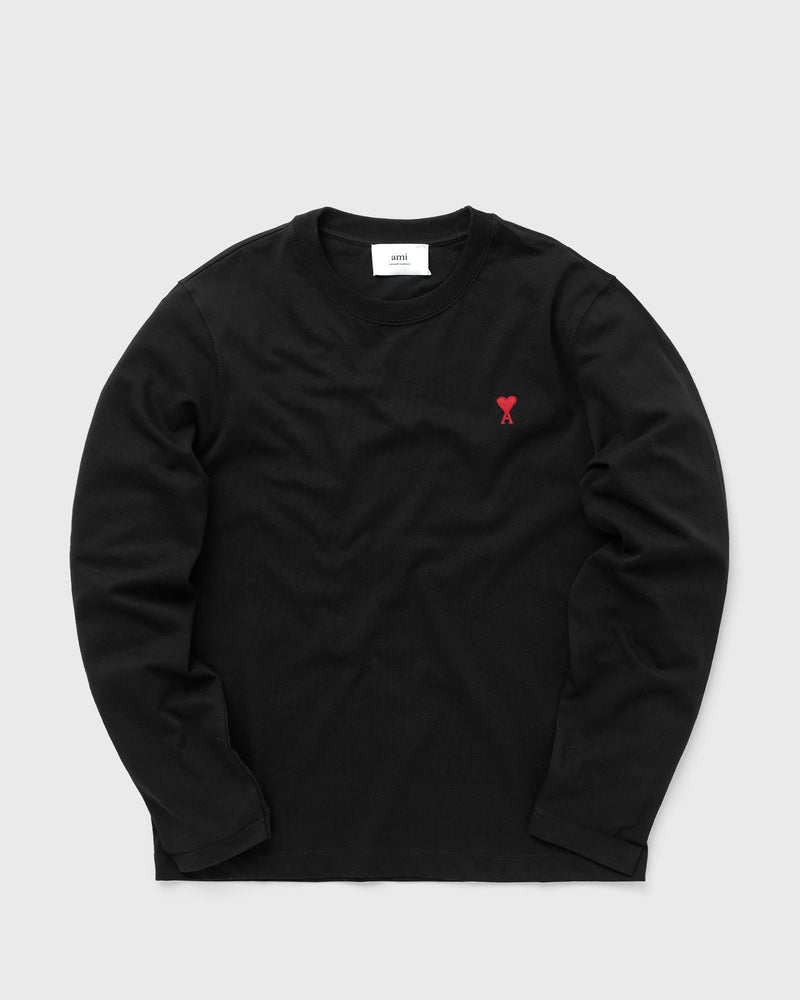 AMI Paris Long Sleeves AMI de Coeur Tee Black