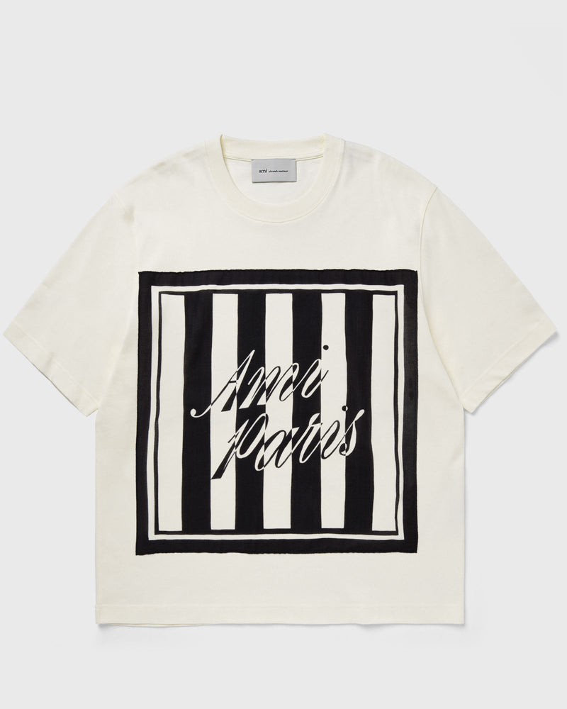 AMI Paris Boxy Fit Short Sleeves Teeshirt Black|beige