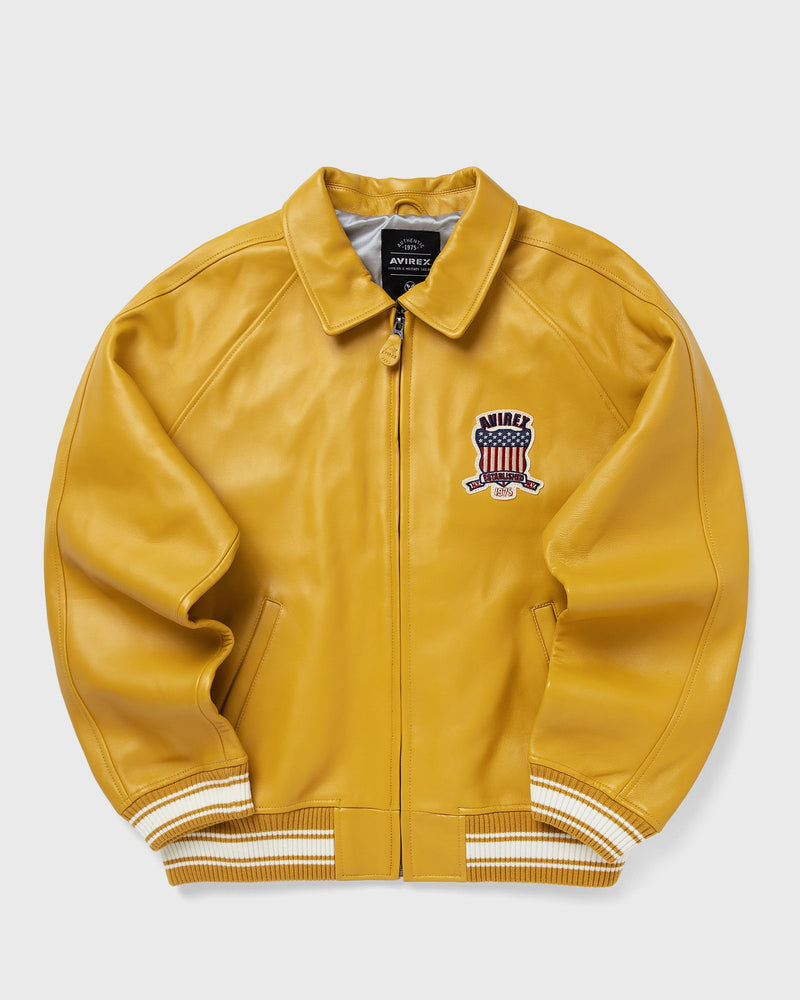 Avirex Icon Leather Jacket Yellow