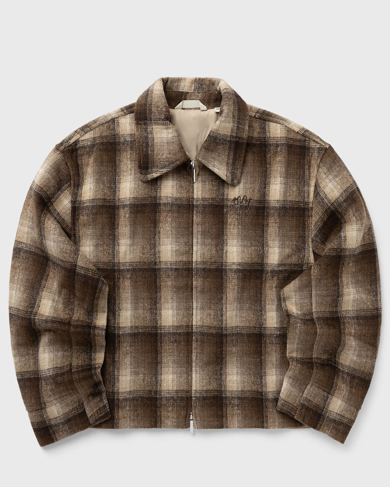 Olaf Checked Cropped Jacket Brown