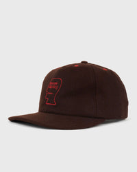 Brain Dead Flannel Classic Logohead 6 Panel Hat Brown
