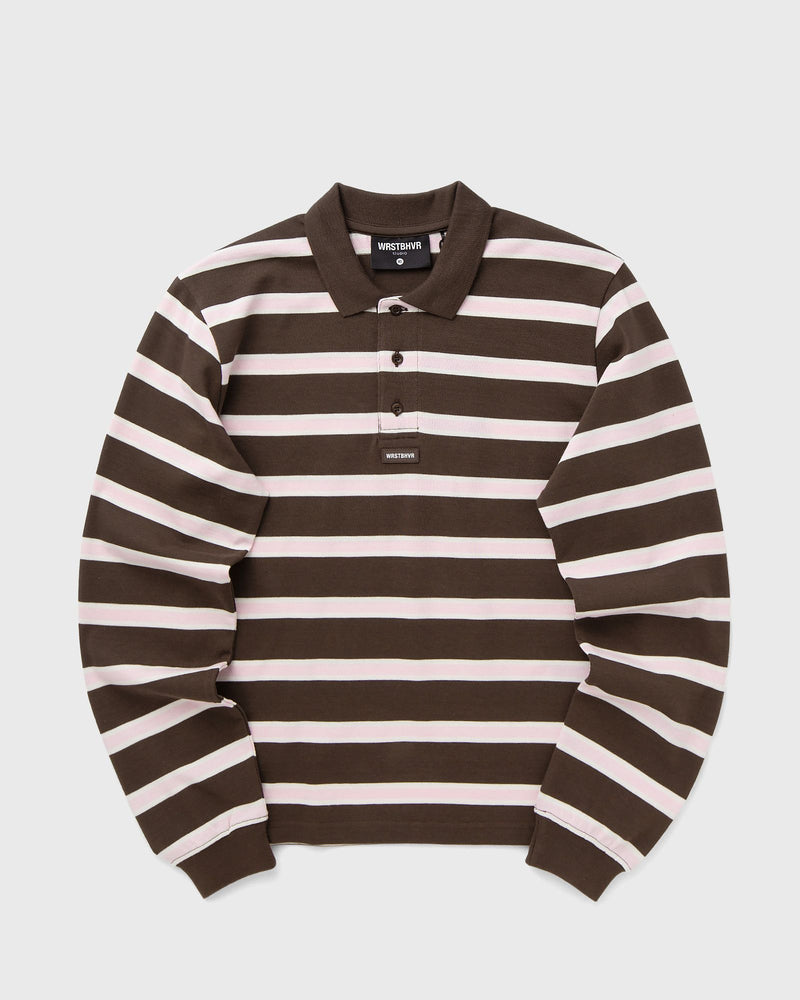 WRSTBHVR Seth Polo Longsleeve Brown|white