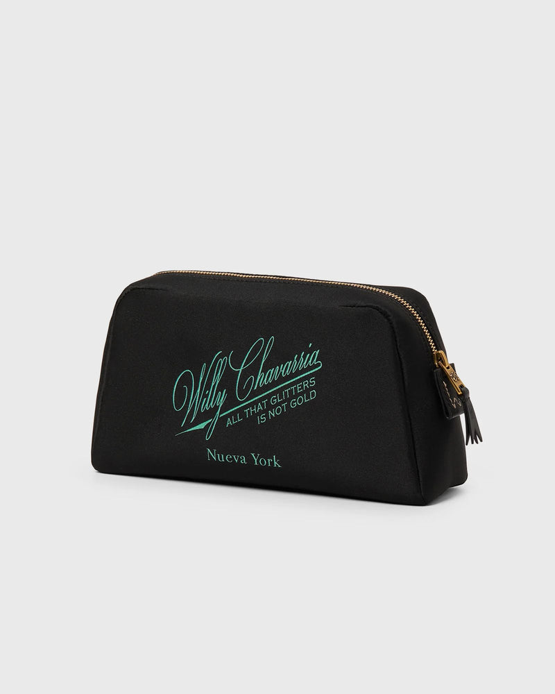 Willy Chavarria Label Wash Bag Green